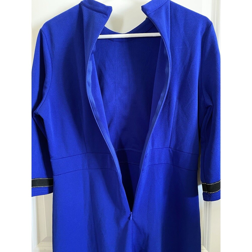 HOMEYEE Dress NWT Royal Blue Modest Work Business Cocktail Size 2XL US 12 - Picture 10 of 13